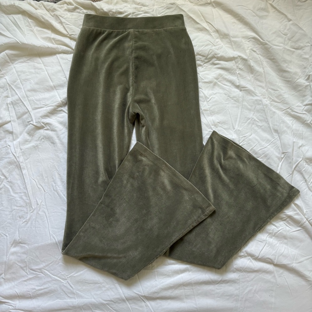 Self Esteem Sage Velvet Pants